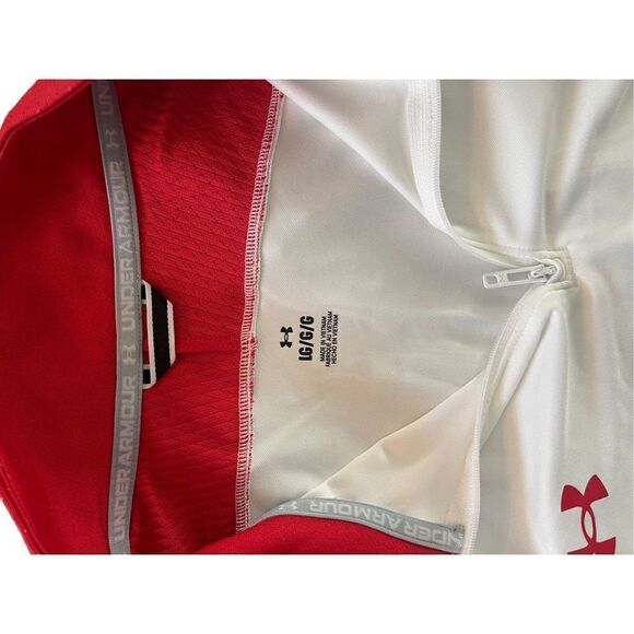 Under Armour Mens White Red 1/4 Zip Maryland Terrapins Pullover Size Large - Picture 4 of 8